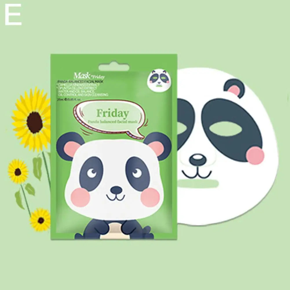 Mascarilla Facial de Dibujos Animados | Hidratante y Nutritiva | Hidratación Profunda | Mascarilla Suave para el Cuidado de la Piel con Diseño de Animales (Perro, Panda, Cerdo)