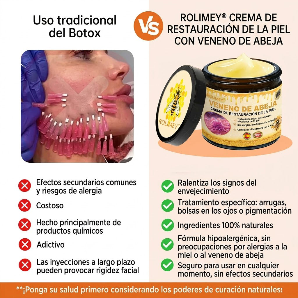 🇪🇸🎁 Hecho y enviado desde España 🎁✨ Crema profesional todo en uno Rolimey® con veneno de abeja 🔥 Último día, 80% de descuento