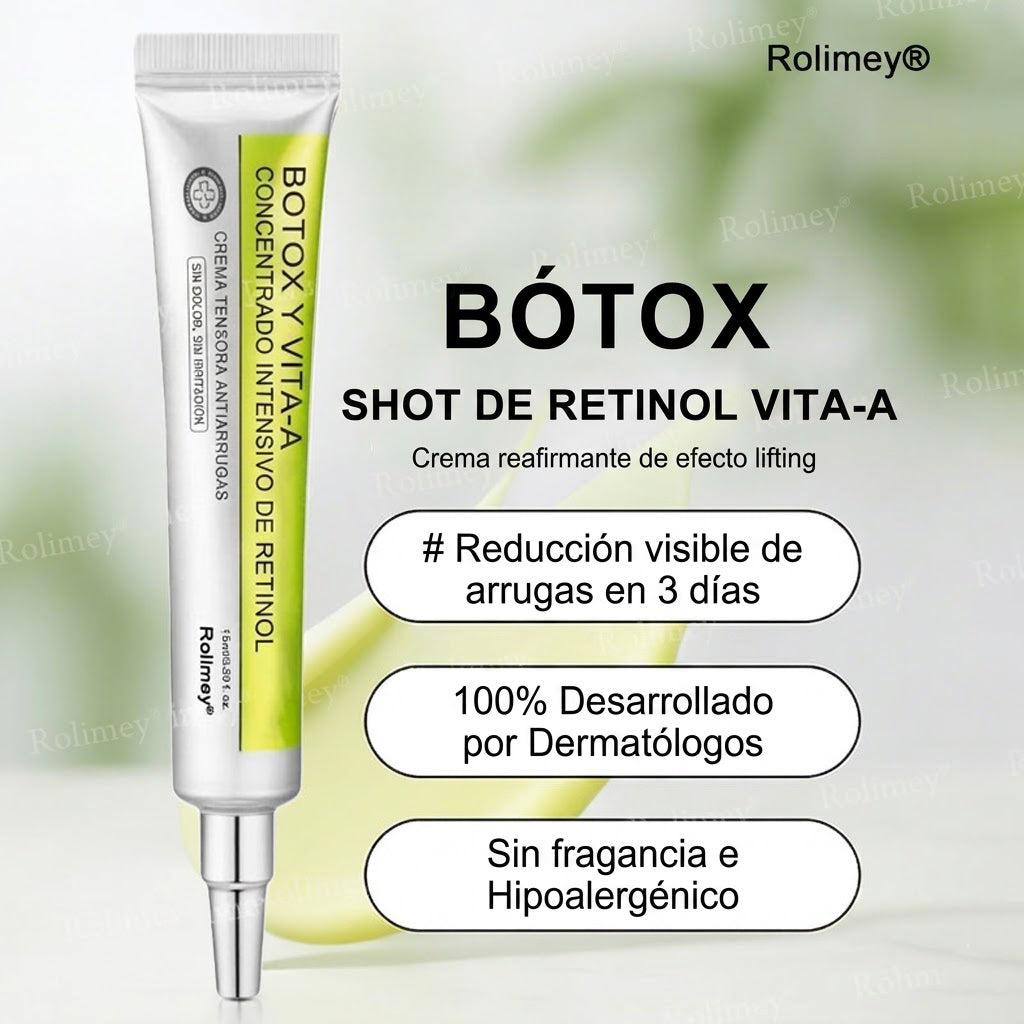 🔥Fabricado y enviado desde España💫Rolimey® Crema Inyectable Reductora de Arrugas y Reafirmante con Botox y Retinol - Último día de promoción, 30% de descuento