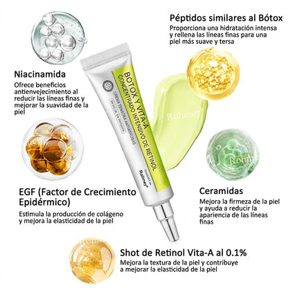 🔥Fabricado y enviado desde España💫Rolimey® Crema Inyectable Reductora de Arrugas y Reafirmante con Botox y Retinol - Último día de promoción, 30% de descuento