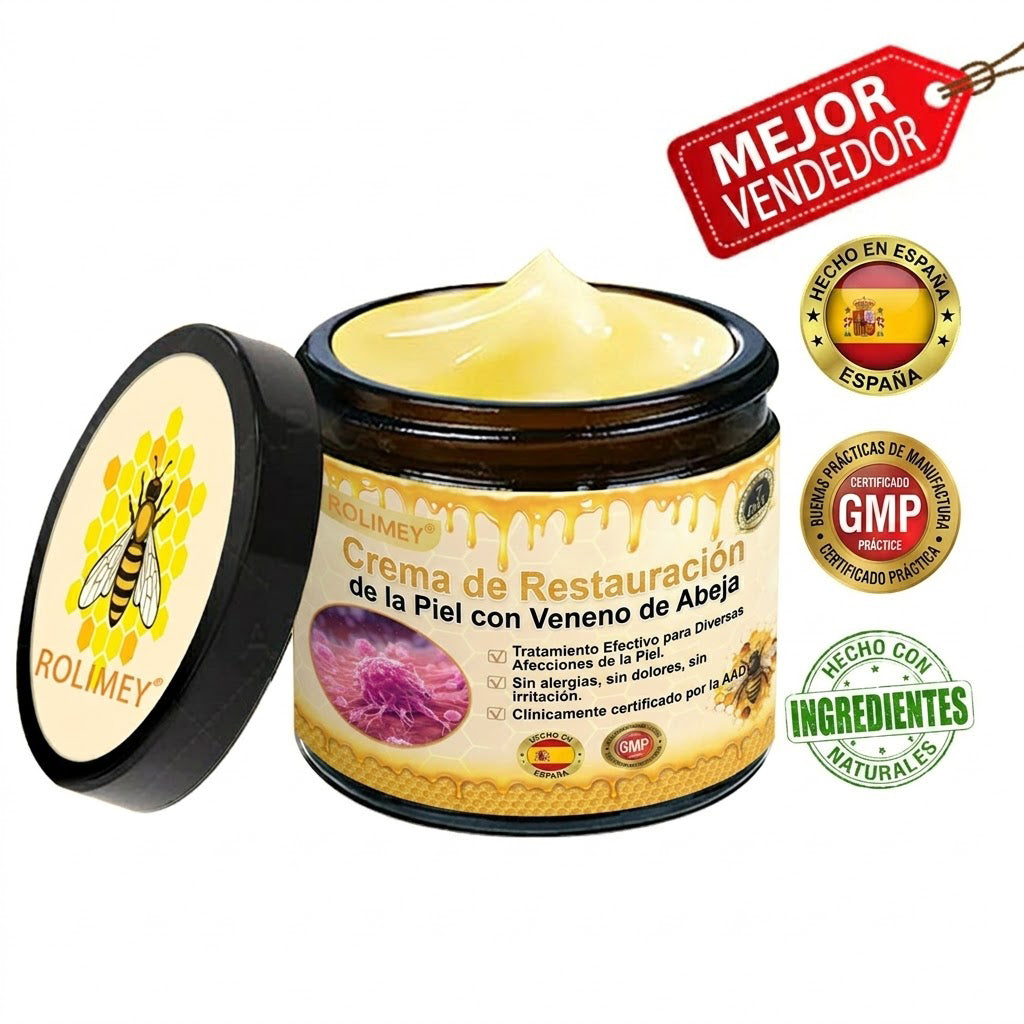 🇪🇸🎁 Hecho y enviado desde España 🎁✨ Crema profesional todo en uno Rolimey® con veneno de abeja 🔥 Último día, 80% de descuento