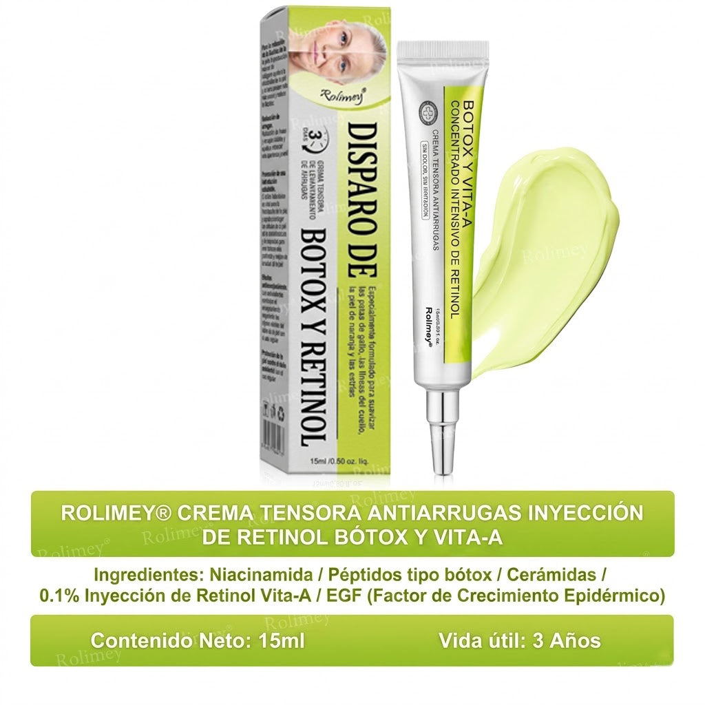 🔥Fabricado y enviado desde España💫Rolimey® Crema Inyectable Reductora de Arrugas y Reafirmante con Botox y Retinol - Último día de promoción, 30% de descuento