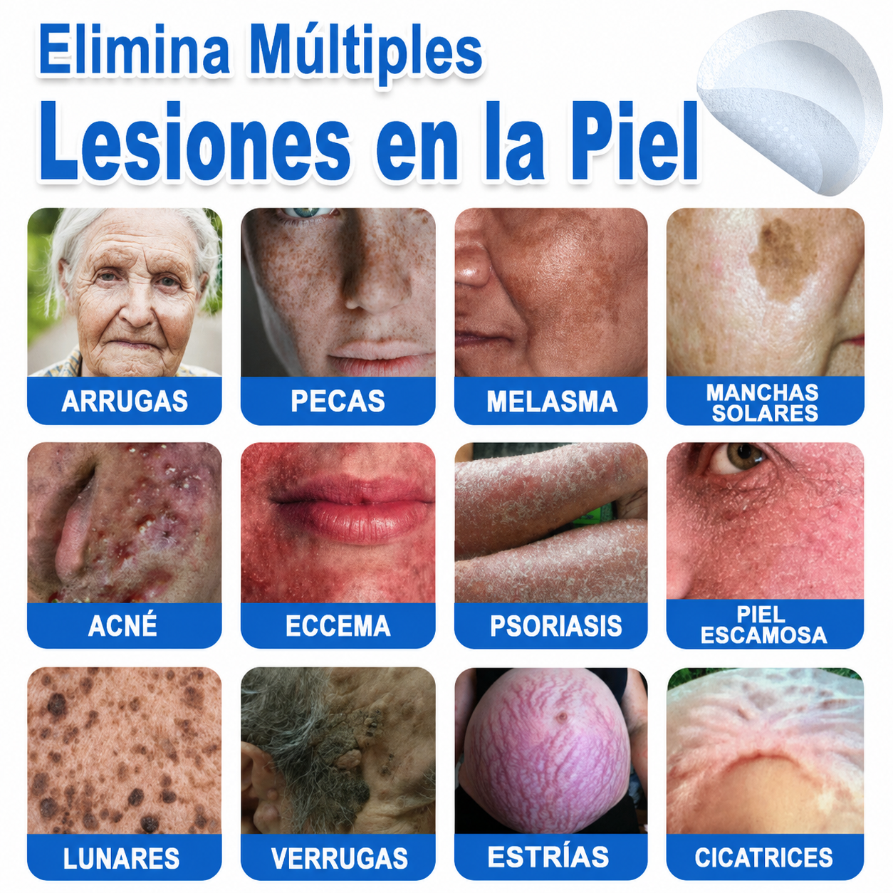 🔥GFOUK® 2026 Parche hidrocoloide de microagujas 2 en 1 versión mejorada | Elimina lunares elevados, acné y verrugas planas | Mejora arrugas, cicatrices e imperfecciones | Parches antiacné invisibles para rostro y cuerpo