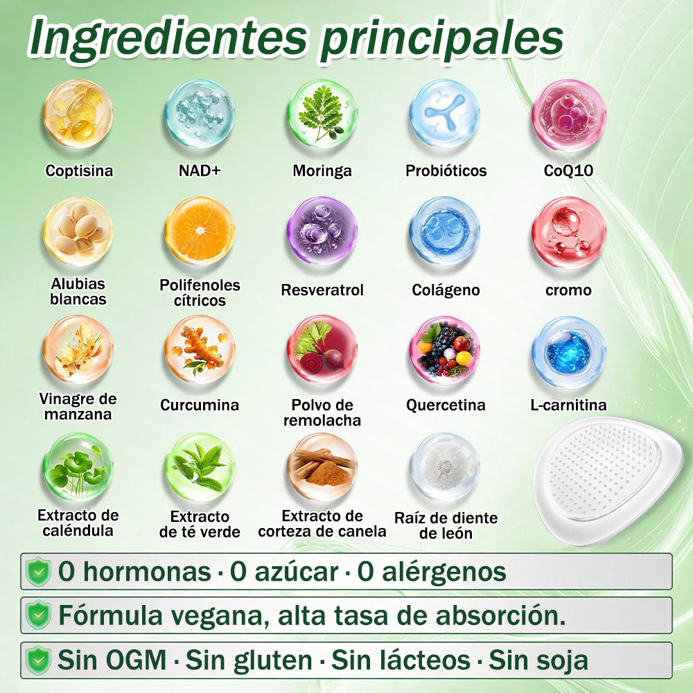 🔥Conforme a la normativa aplicable en España y en la Unión Europea |  GFOUK® Moringa · Berberina × NAD+ Parche Avanzado de Nanomicroagujas 10 en 1 |  Respaldado por la ciencia | Fórmula 10 en 1 |  Resultados visibles en 7 días ✅