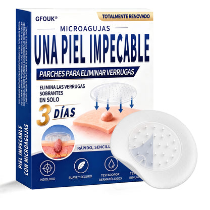 🔥GFOUK® 2026 Parche hidrocoloide de microagujas 2 en 1 versión mejorada | Elimina lunares elevados, acné y verrugas planas | Mejora arrugas, cicatrices e imperfecciones | Parches antiacné invisibles para rostro y cuerpo