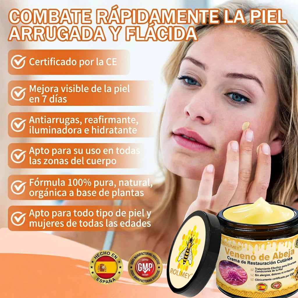 🇪🇸🎁 Hecho y enviado desde España 🎁✨ Crema profesional todo en uno Rolimey® con veneno de abeja 🔥 Último día, 80% de descuento