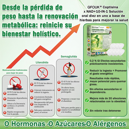 🇪🇸✨Conforme a la normativa aplicable en España y en la Unión Europea | 🧑‍⚕️ GFOUK® Moringa · Berberina × NAD+ Parche Avanzado de Nanomicroagujas 10 en 1 |  Respaldado por la ciencia | Fórmula 10 en 1 |  Resultados visibles en 7 días ✅
