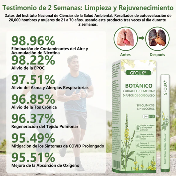 🇪🇸🍃GFOUK® 🚀 BOTÁNICO CUIDADO PULMONAR DIFUSOR DE GORDOLOBO 🔥